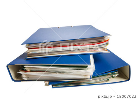 Stack of folders isolated on white background 18007022