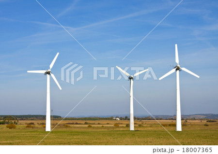 Wind turbines generating electricity 18007365