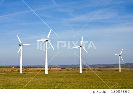 Wind turbines generating electricity 18007366
