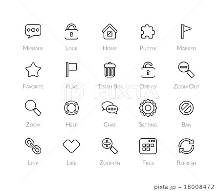 Outline icons thin flat design, modern line stroke 18008472