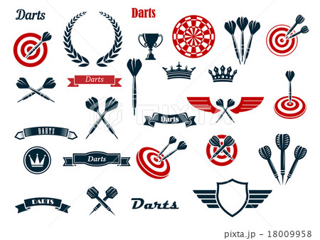 Darts game ditems and heraldic elements Darts game ditems and heraldic elements 18009958