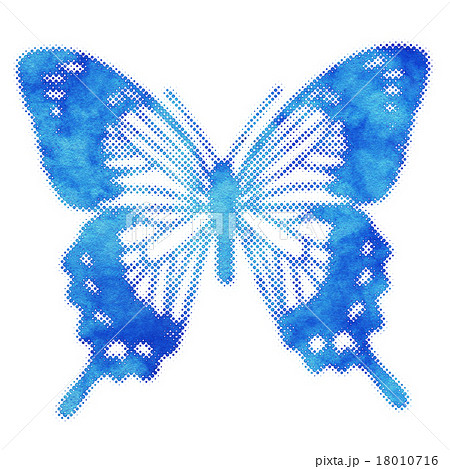 青い蝶のイラスト素材 18010716 Pixta