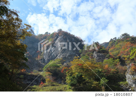 土小屋登山道から見た紅葉の石鎚山 土小屋登山道から見た紅葉の石鎚山 18010807