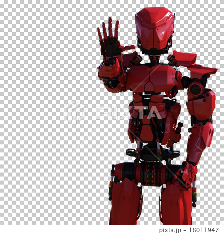 制止するロボット　perming3DCGイラスト素材 18011947