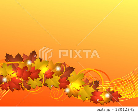 Flying autumn leaves background 18012345