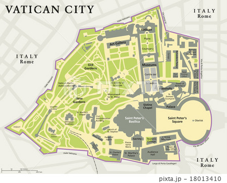 Vatican City Political Map 18013410