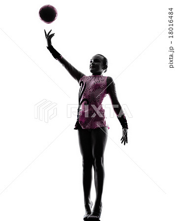 Rhythmic Gymnastics little girl silhouette Rhythmic Gymnastics little girl silhouette 18016484