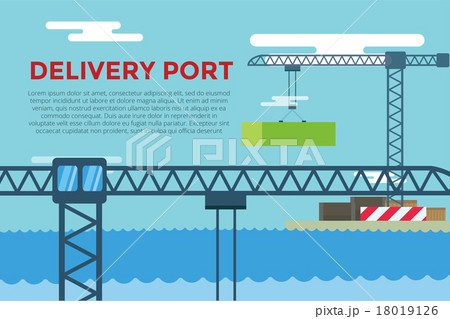 Sea transportation logistic port infographics 18019126
