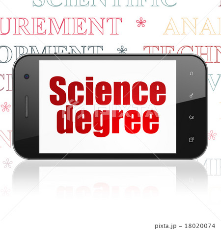 Science concept: Smartphone with Science Degree on 18020074