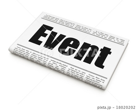 Holiday concept: newspaper headline Event 18020202