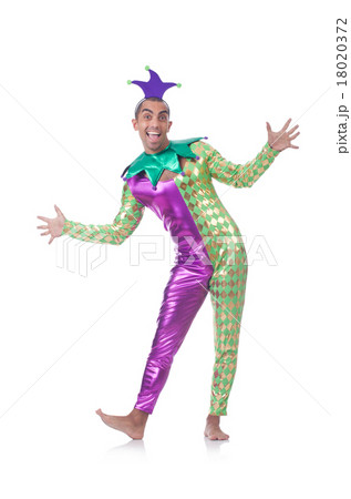 Man clown isolated on white Man clown isolated on white 18020372