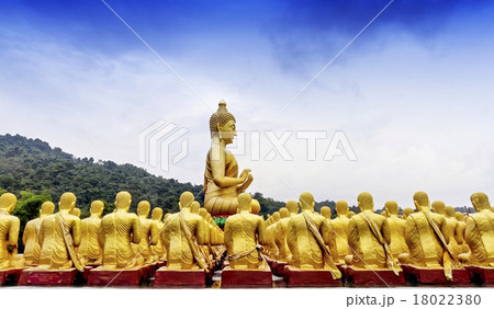 View of buddha statue in Nakonnayok, Thailand 18022380