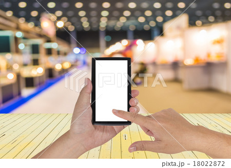 blurred image of shopping mall and people 18022872