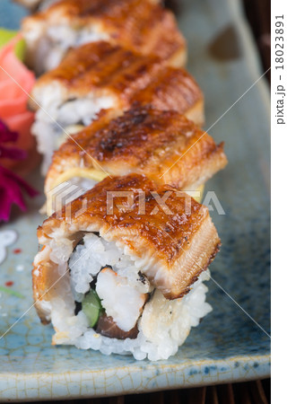 japanese cuisine. sushi on the background japanese cuisine. sushi on the background 18023891