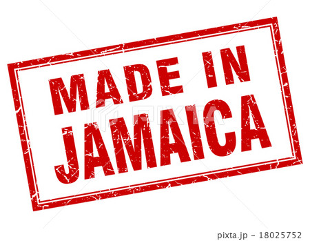 Jamaica red square grunge made in stamp Jamaica red square grunge made in stamp 18025752