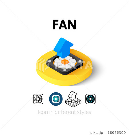 Fan icon in different style 18026300
