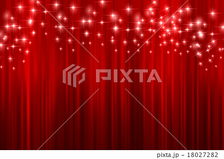 カーテン　幕　背景  18027282
