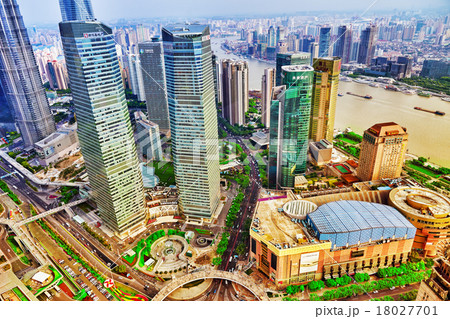 Beautiful view skyscrapers, Shanghai Beautiful view skyscrapers, Shanghai 18027701
