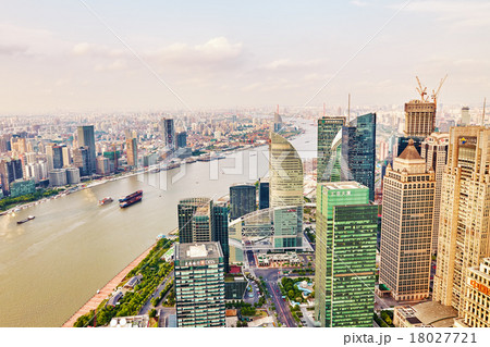 Beautiful view skyscrapers, Shanghai 18027721
