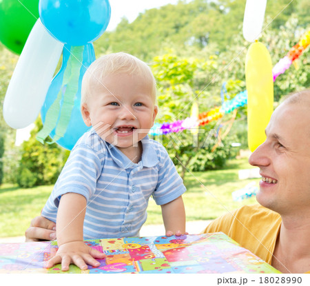 young family celebrated birthday 18028990