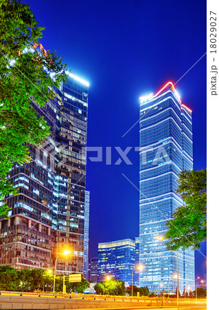 Evening, night modern Beijing  18029027