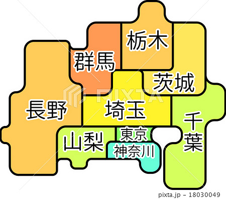 イラスト素材 地方地図の素材