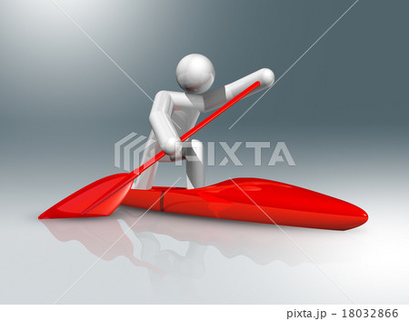 Canoe Sprint 3D symbol, Olympic sports Canoe Sprint 3D symbol, Olympic sports 18032866