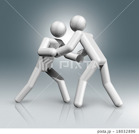Wrestling 3D symbol, Olympic sports Wrestling 3D symbol, Olympic sports 18032896
