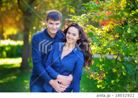 Cheerful couple having fun on summer vacation Cheerful couple having fun on summer vacation 18032922