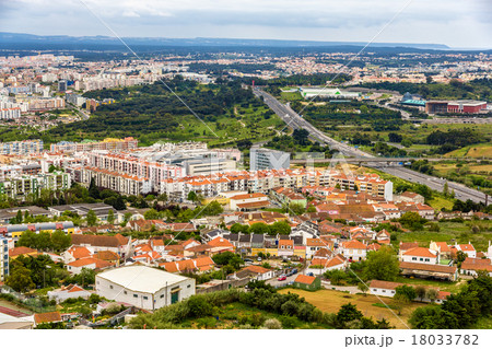 View of Almada city near Lisbon - Portugal View of Almada city near Lisbon - Portugal 18033782