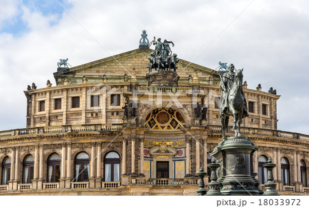 King Johann I Mounument and Semperoper in Dresden King Johann I Mounument and Semperoper in Dresden 18033972