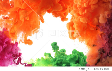 Acrylic colors and ink in water. Acrylic colors and ink in water. 18035306