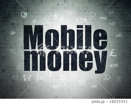 Currency concept: Mobile Money on Digital Paper Currency concept: Mobile Money on Digital Paper 18035451