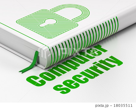Protection concept: book Closed Padlock, Computer 18035511
