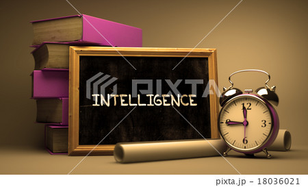 Intelligence Concept Hand Drawn on Chalkboard. 18036021