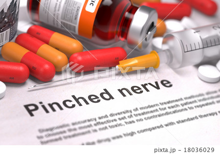 Diagnosis - Pinched Nerve. Medical Concept. Diagnosis - Pinched Nerve. Medical Concept. 18036029