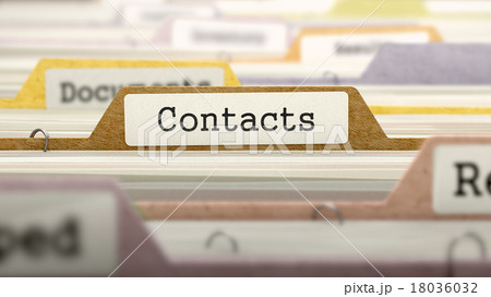Contacts Concept. Folders in Catalog. 18036032