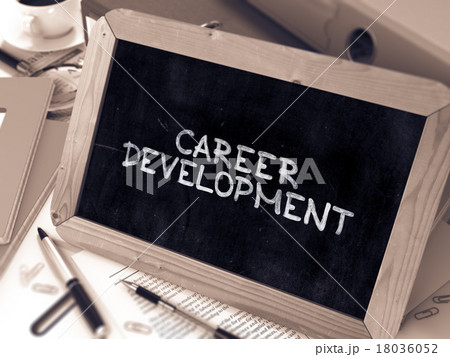 Career Development Handwritten by white Chalk on a 18036052
