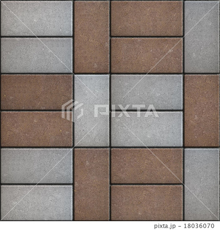 Two-tone Rectangular Pavement. Seamless Texture. 18036070