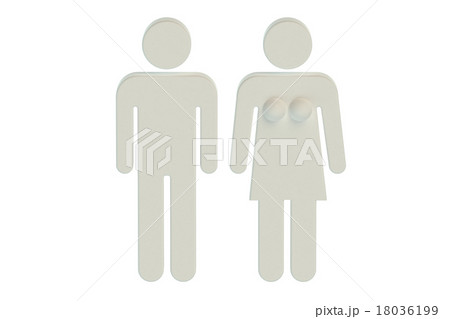 Man and woman silhouette 18036199