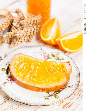 Slices of bread with jam 18036228
