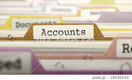 File Folder Labeled as Accounts. File Folder Labeled as Accounts. 18036330
