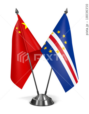 China and Cape Verde - Miniature Flags. 18036350