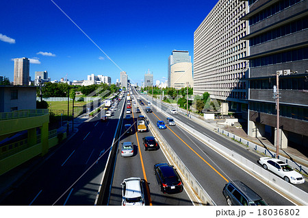 阪神高速・法円坂付近 阪神高速・法円坂付近 18036802