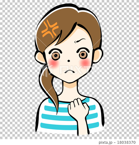 Angry woman hand-drawn wind Angry woman hand-drawn wind 18038370