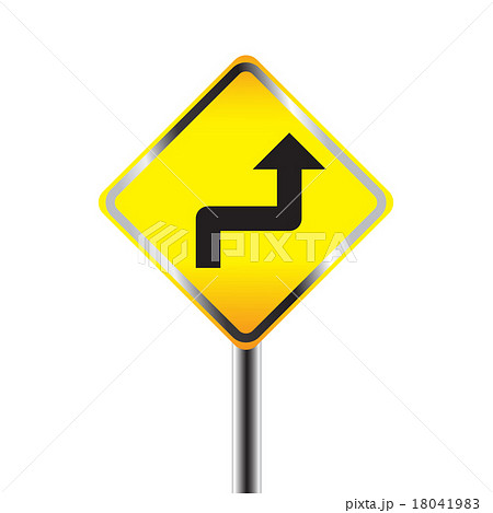 Caution Sign road on Isolated background Caution Sign road on Isolated background 18041983