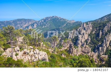 Wild mountain landscape. South part of Corsica 18042107