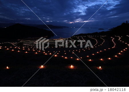 福島土谷棚田　灯籠祭り 18042118