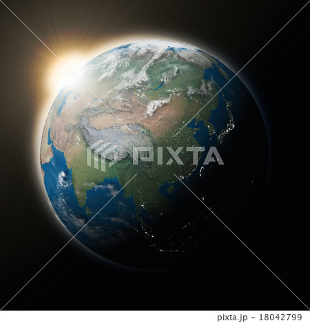 Sun over Southeast Asia on planet Earth Sun over Southeast Asia on planet Earth 18042799