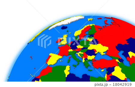 Europe on globe political map 18042919